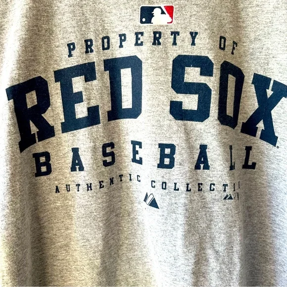 Vintage Majestic Boston Red Sox Gray Heather Graphic Tee XL - Picture 3 of 7